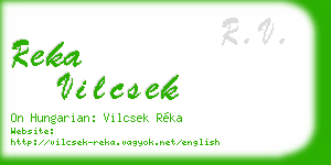 reka vilcsek business card